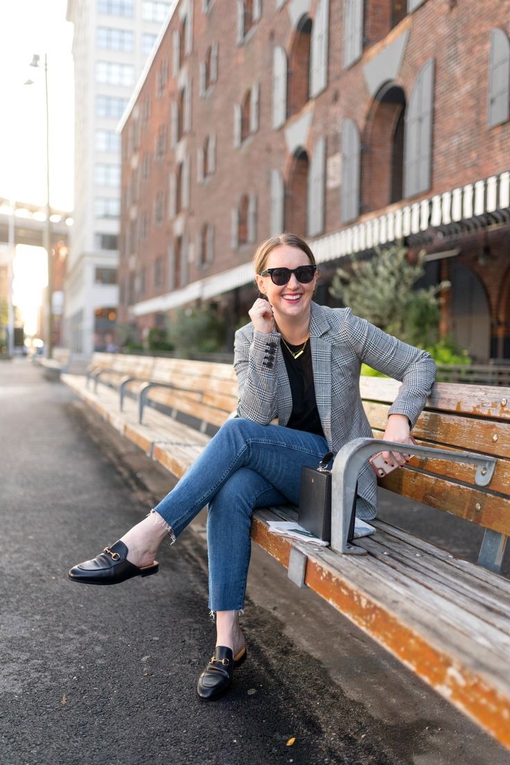 Plaid blazer outfit