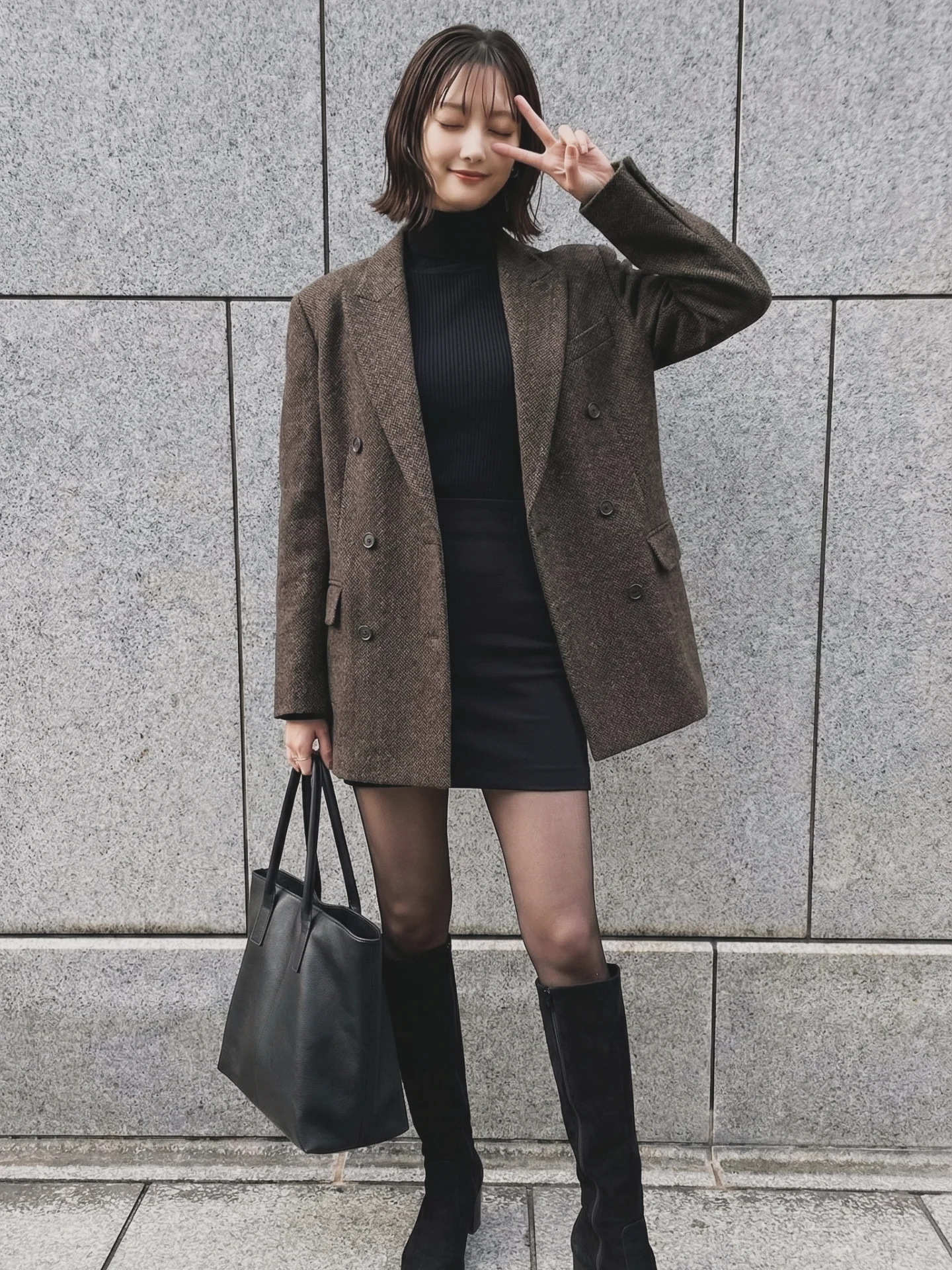 Blazer with Turtleneck