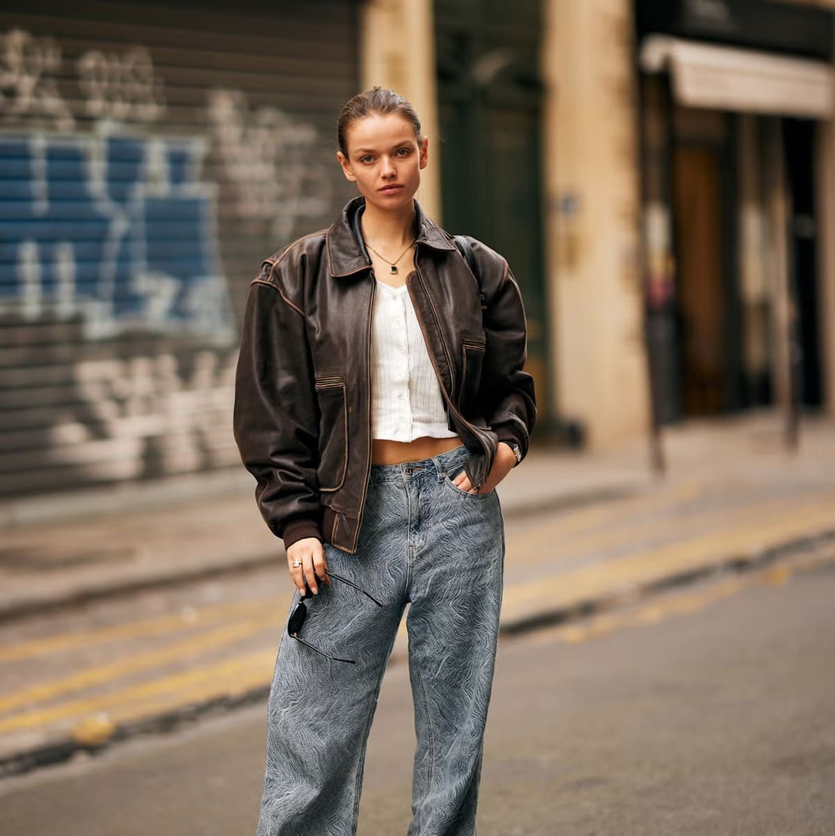 Bomber jacket runway