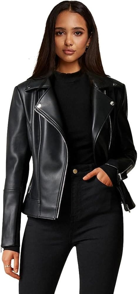Classic black biker jacket